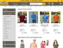 Tablet Screenshot of blankapparel.com