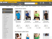 Tablet Screenshot of blankapparel.ca